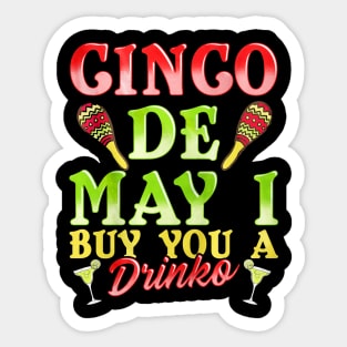 Cinco De Mayo Funny Drink Sticker